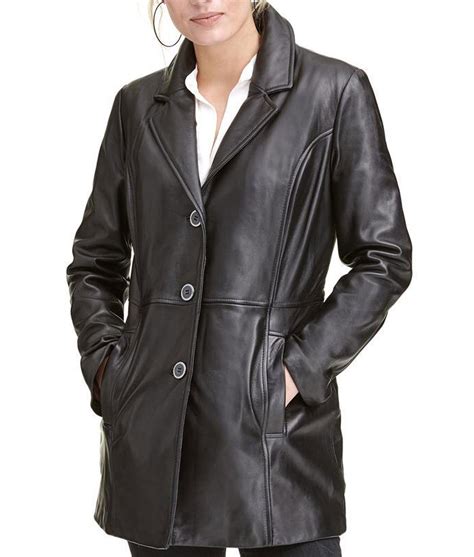 women's leather car coat